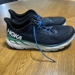 Hoka One One Clifton 7 Mens Running Shoes Size 12 Moonlit Ocean Blue